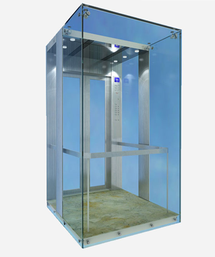 冯克别墅电梯-玻璃层轿门